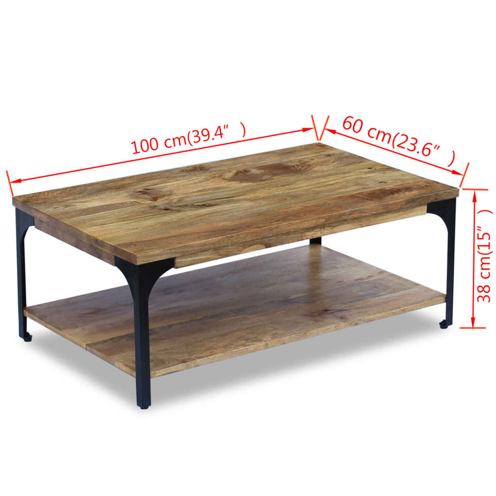 Table basse Bois de manguier 100x60x38 cm - XIOS