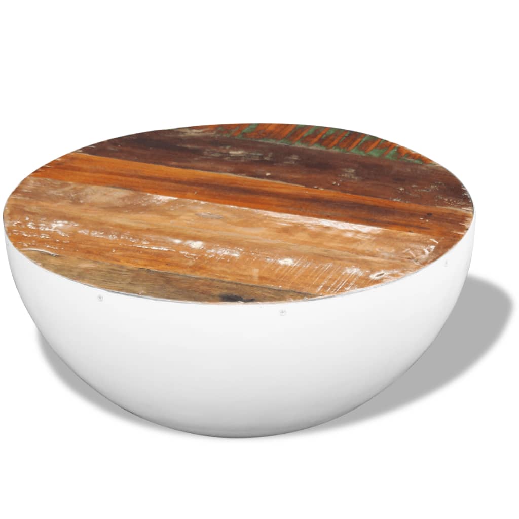 Table basse Forme de bol Bois de récupération massif 60x60x30cm - XIOS