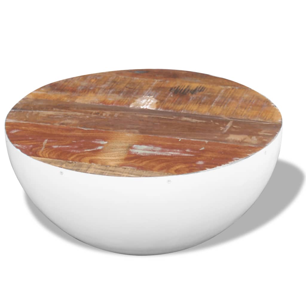 Table basse Forme de bol Bois de récupération massif 60x60x30cm - XIOS