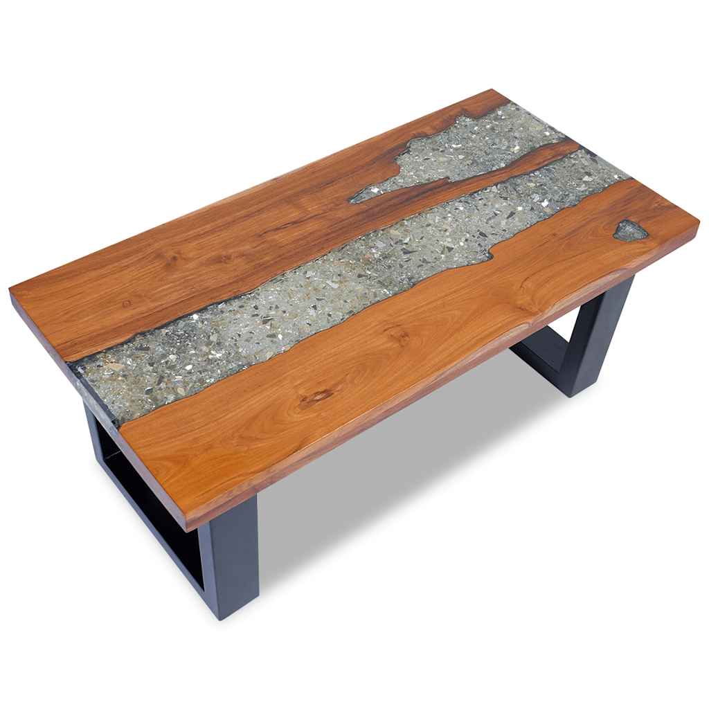 Table basse Teck Résine 100x50 cm - XIOS