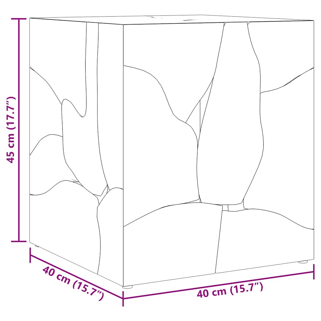 Tabouret Bois de teck massif - XIOS