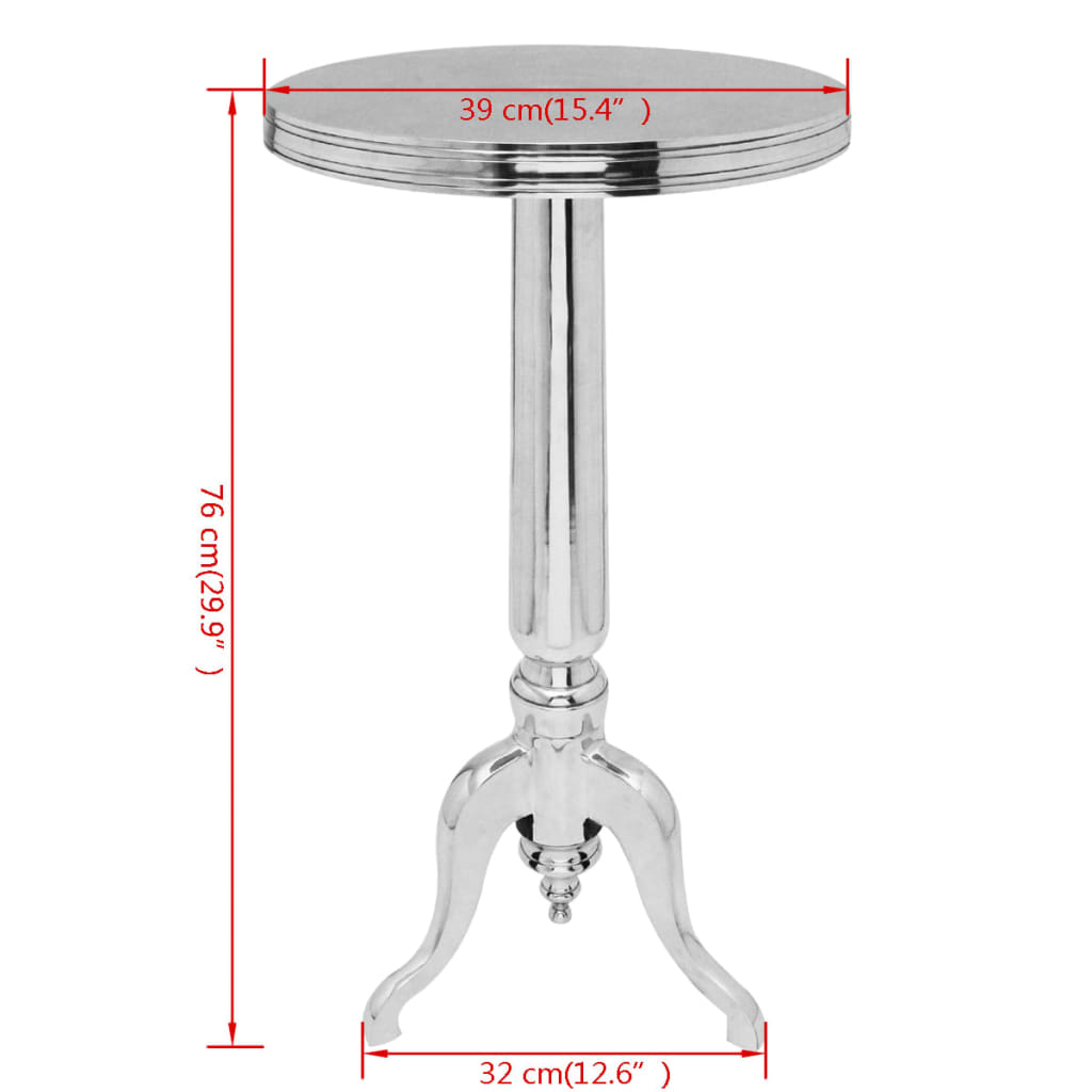 Table auxiliaire ronde Aluminium Argenté - XIOS