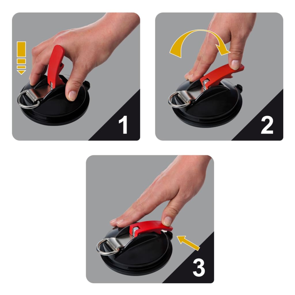 Fixation ventouse avec anneau et 2 crochets forme S 758082 Mâts & piquets de tente ProPlus