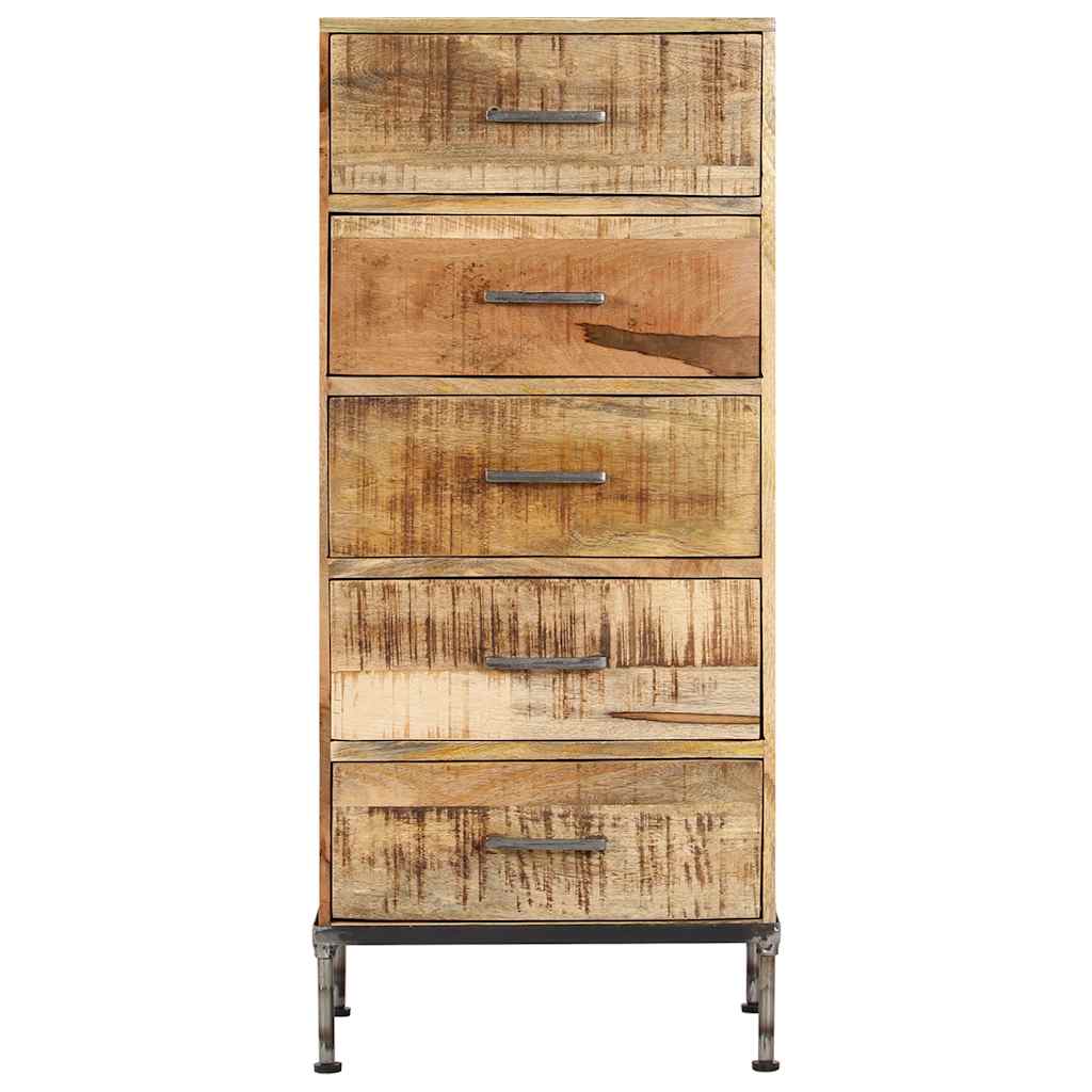 Coffre à tiroirs 45x35x106 cm Bois de manguier massif - XIOS
