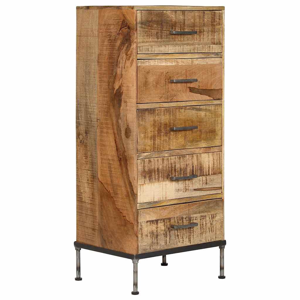 Coffre à tiroirs 45x35x106 cm Bois de manguier massif