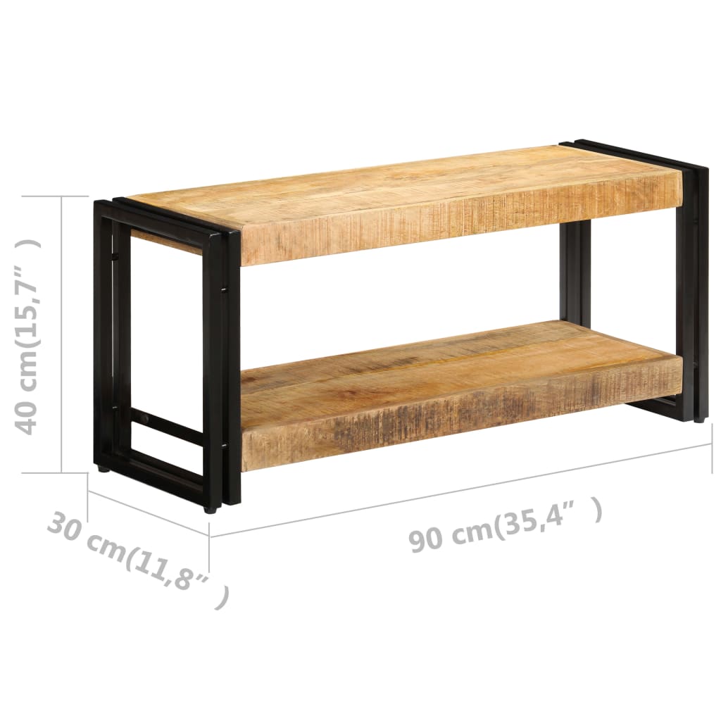 Meuble TV 90x30x40 cm Bois de manguier massif - XIOS