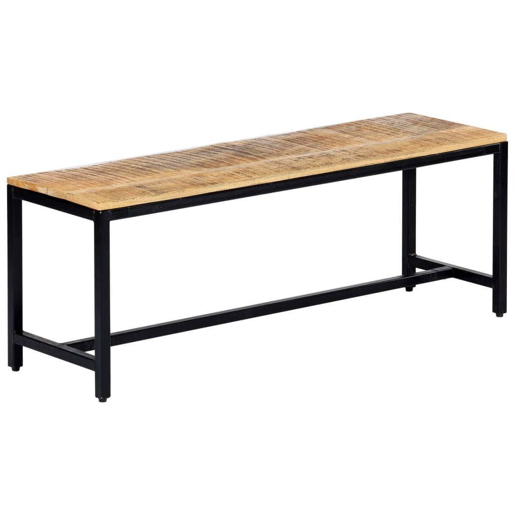 Banc à dîner 120 cm Bois de manguier massif brut - XIOS