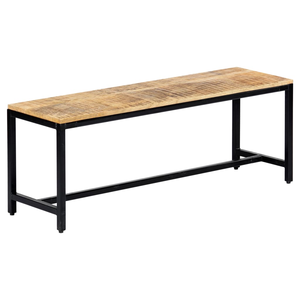 Banc à dîner 120 cm Bois de manguier massif brut - XIOS