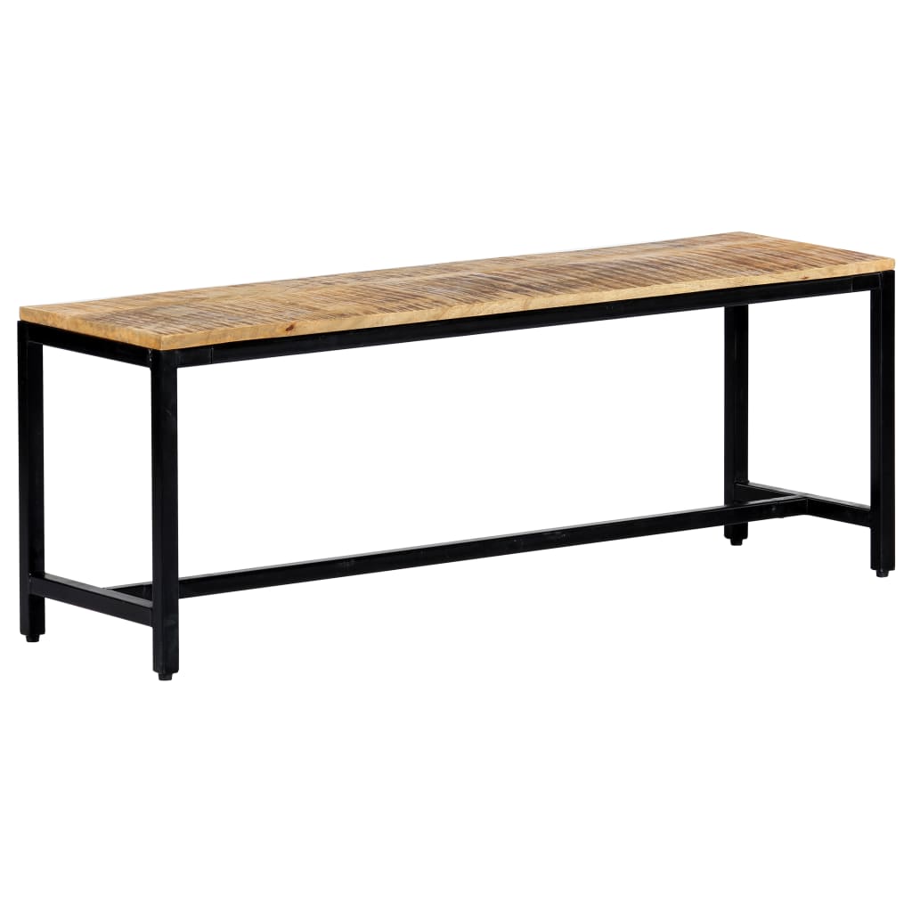 Banc à dîner 120 cm Bois de manguier massif brut - XIOS