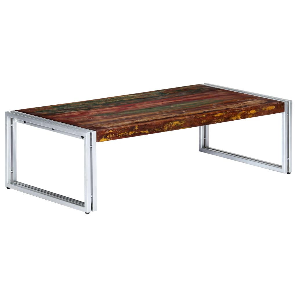 Table basse 120x60x35 cm Bois de récupération solide - XIOS
