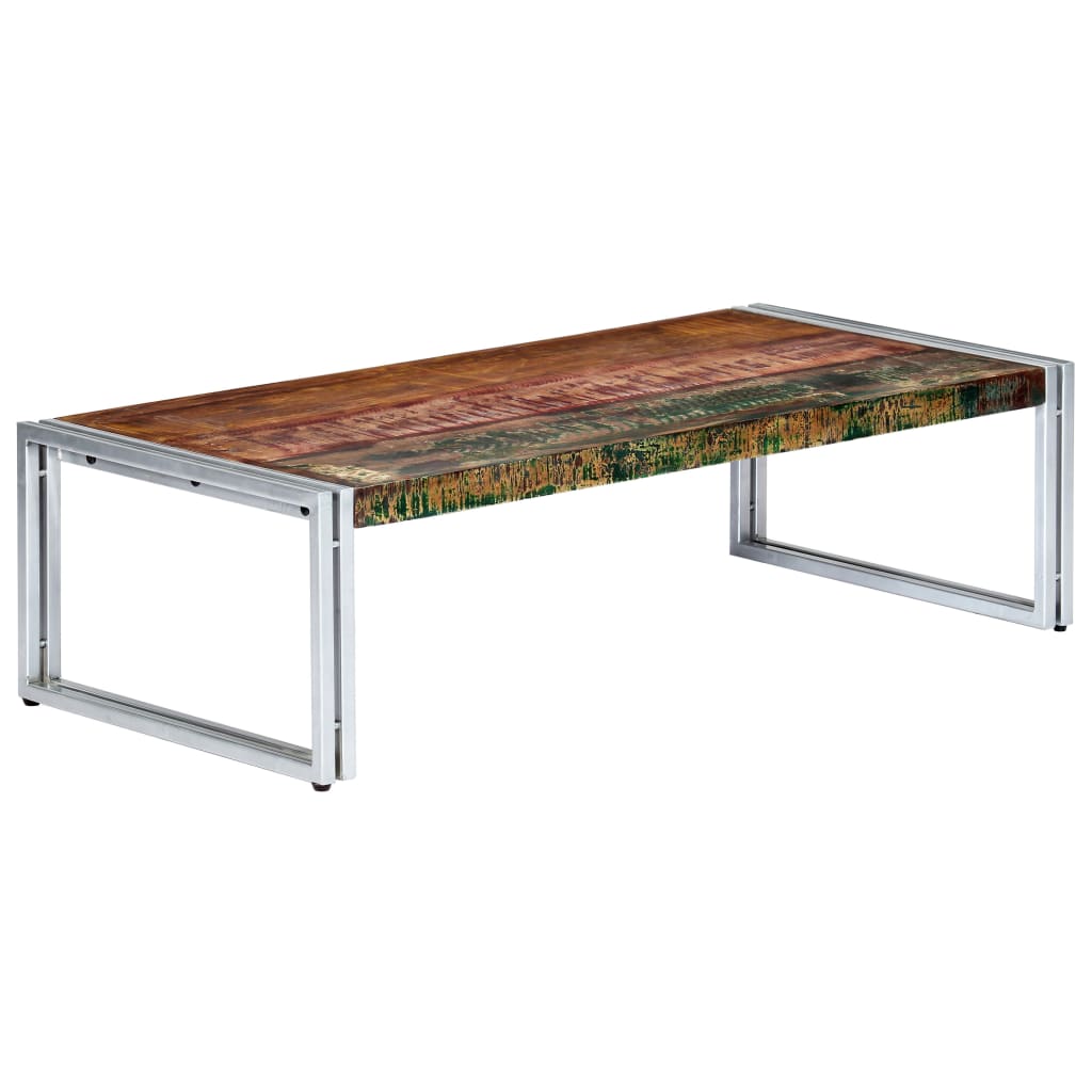 Table basse 120x60x35 cm Bois de récupération solide - XIOS