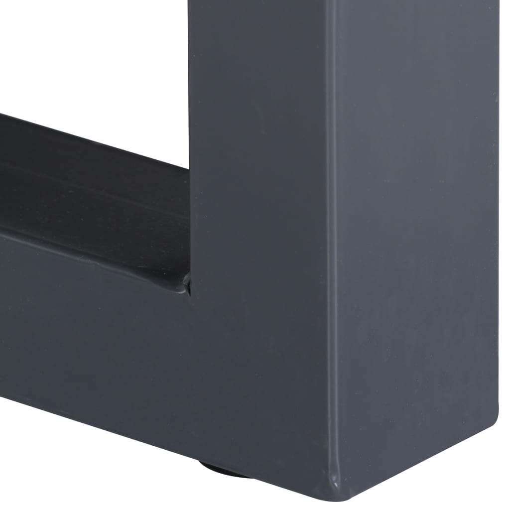 Table basse avec bord naturel Gris 60x60x40 cm Bois d'acacia - XIOS