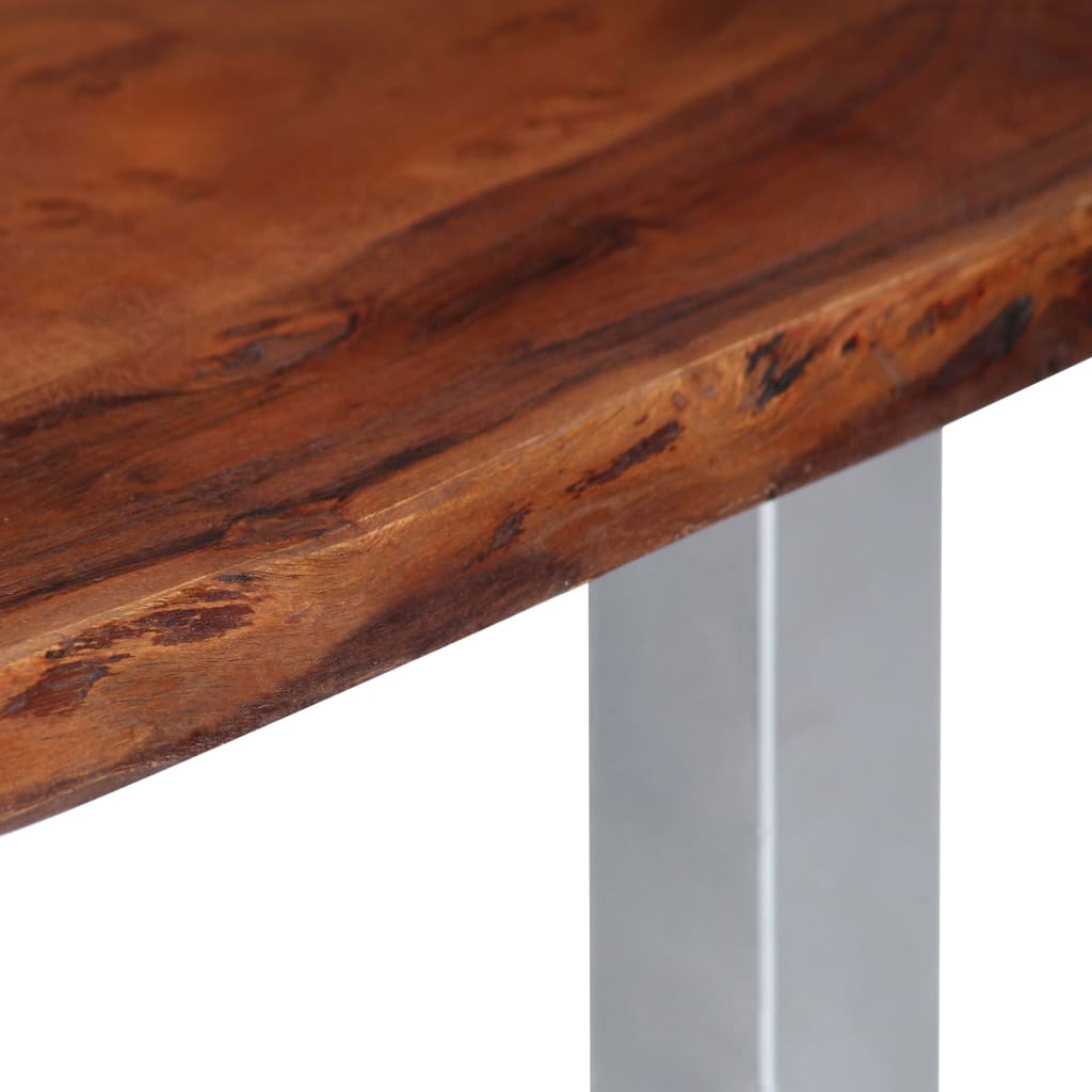 Table basse avec bord naturel 115x60x40 cm Bois d'acacia massif - XIOS