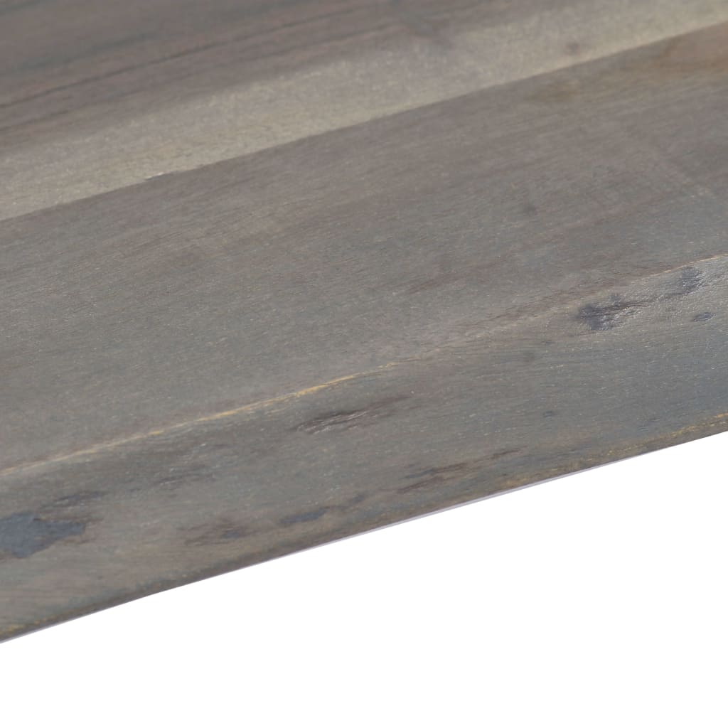 Table basse avec bord naturel Gris 115x60x40 cm Bois d'acacia - XIOS