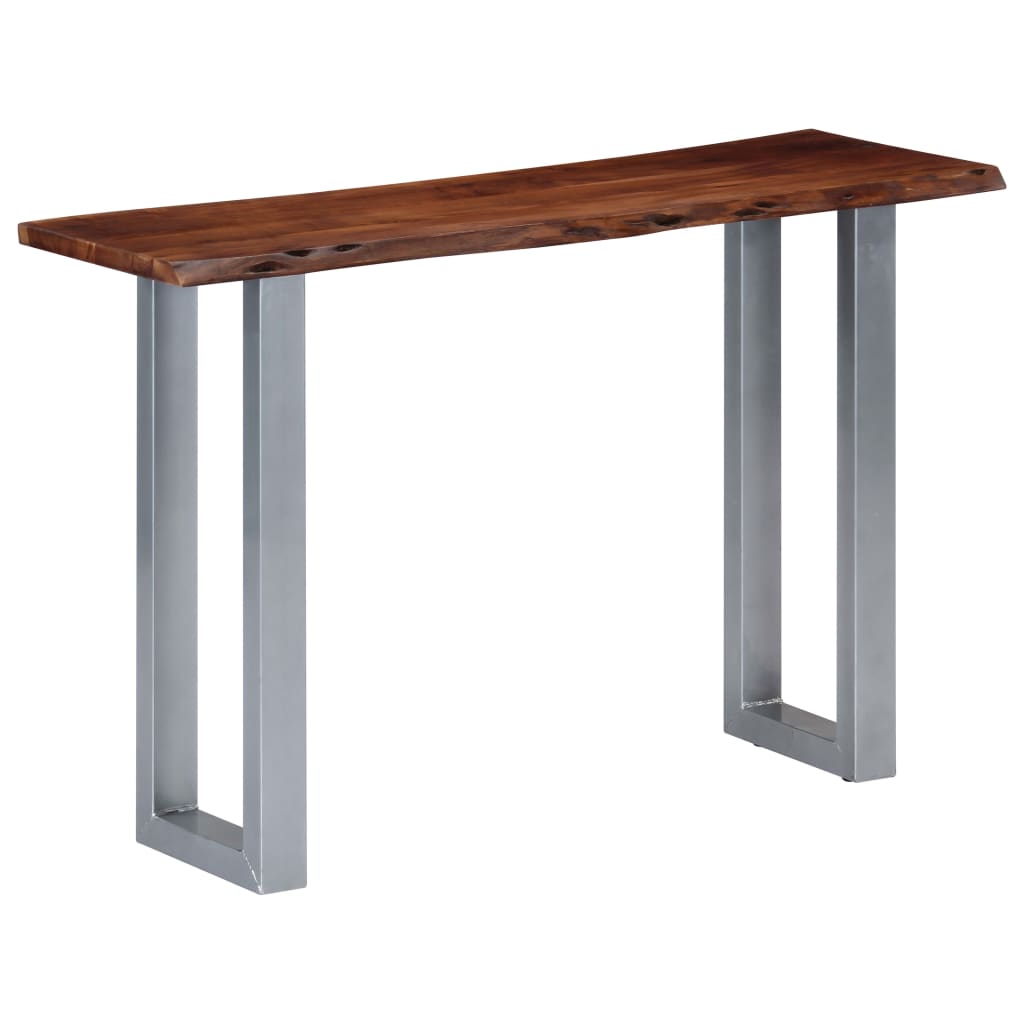 Table console 115x35x76 cm Bois d'acacia massif et fer - XIOS