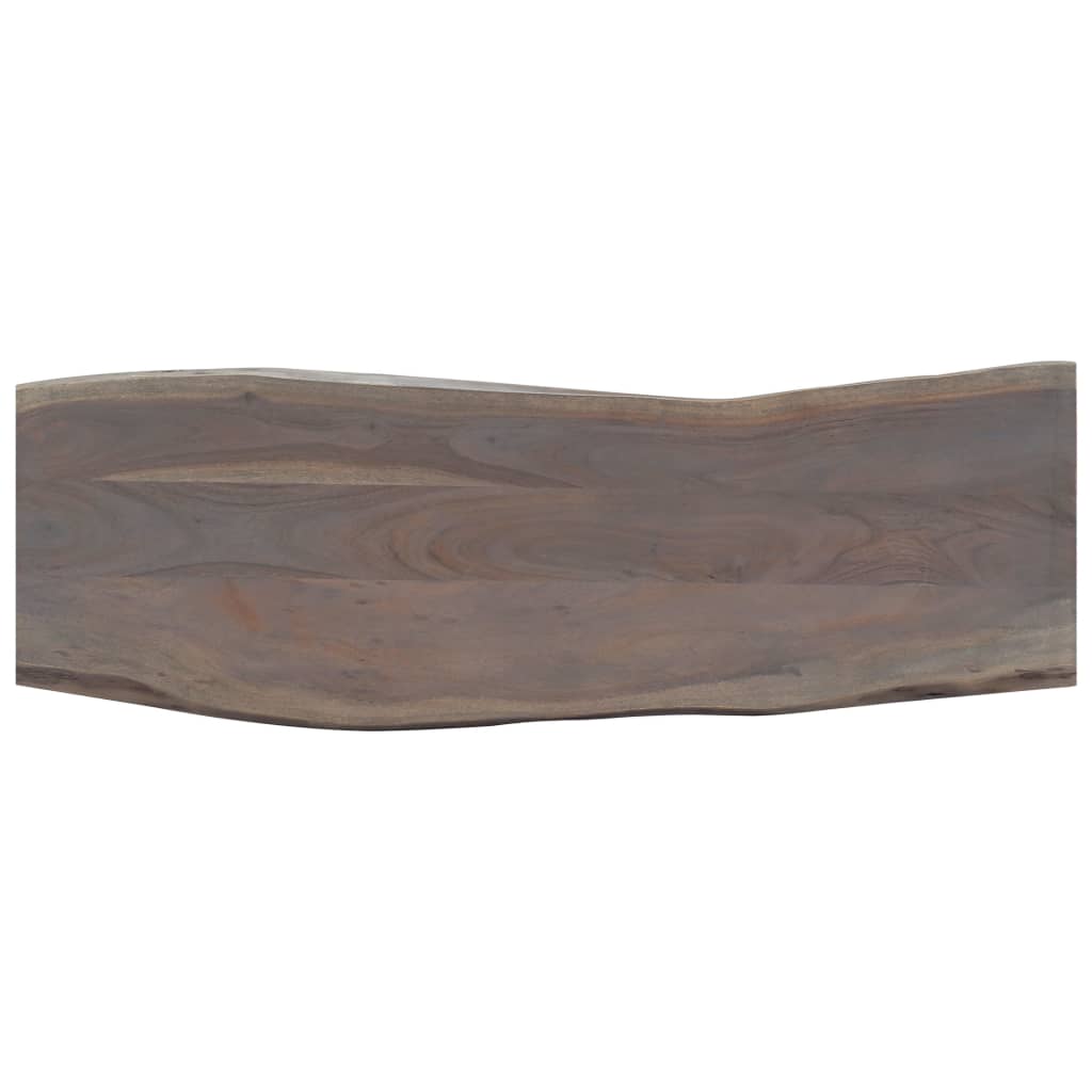 Table console Gris 115 x 35 x 76 cm Bois d'acacia massif et fer - XIOS