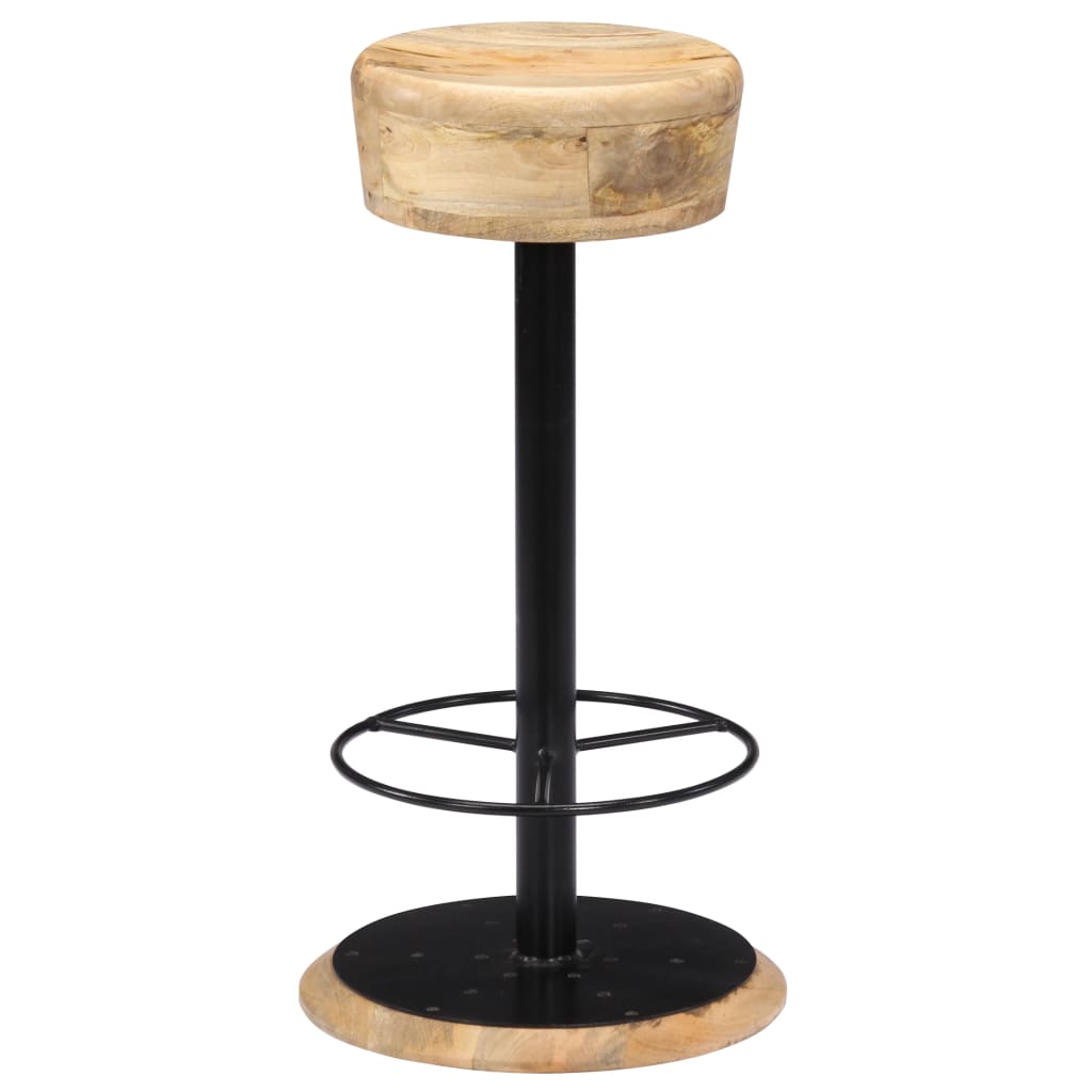 Chaises de bar lot de 2 bois de manguier solide - XIOS