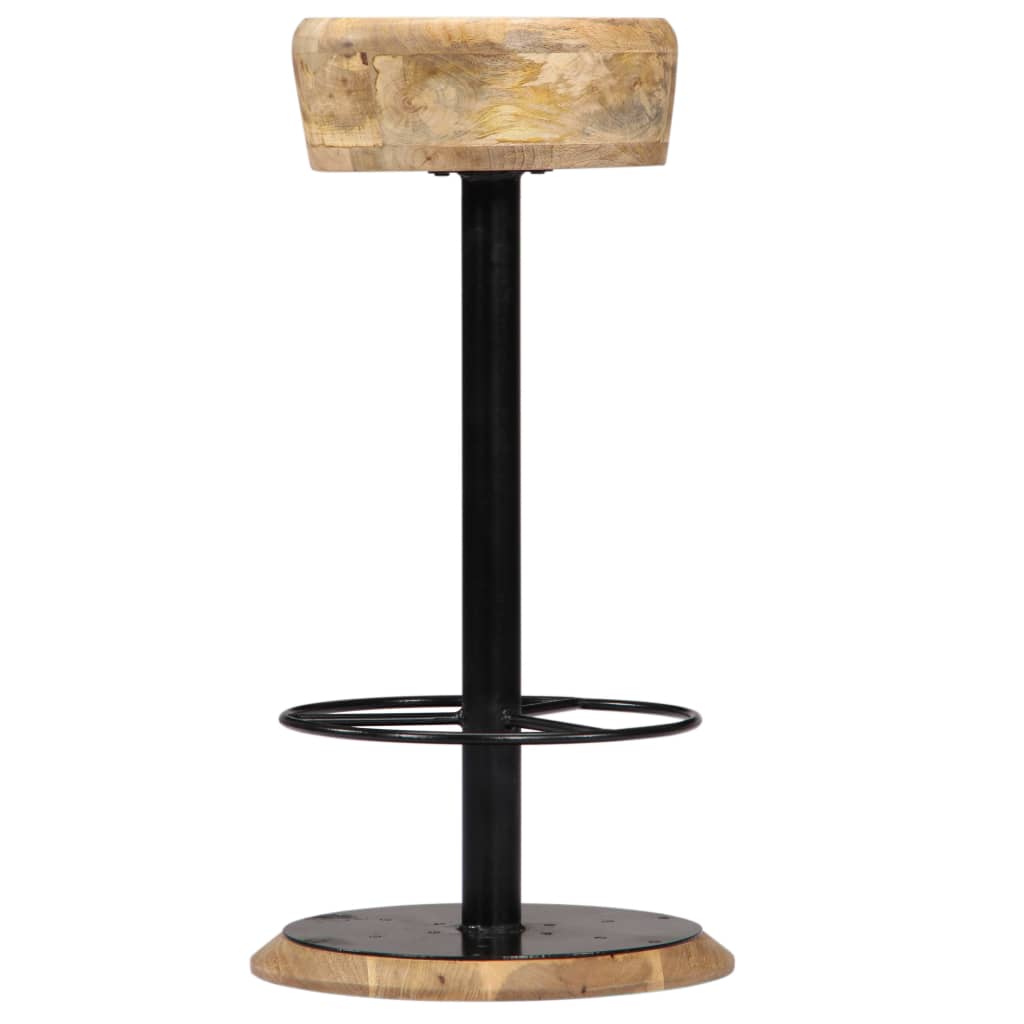 Chaises de bar lot de 2 bois de manguier solide - XIOS