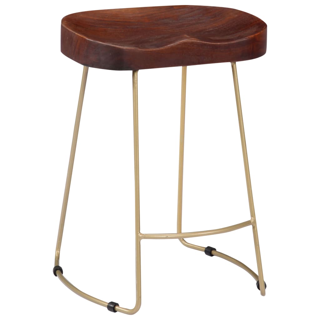 Tabourets de bar Gavin lot de 2 bois de manguier massif - XIOS