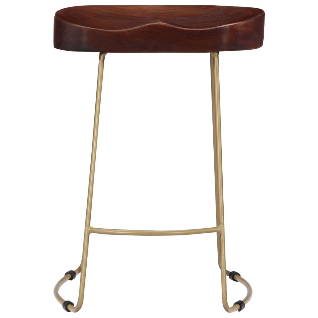 Tabourets de bar Gavin lot de 2 bois de manguier massif - XIOS