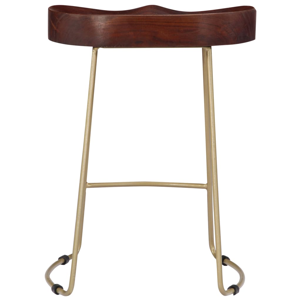 Tabourets de bar Gavin lot de 2 bois de manguier massif - XIOS