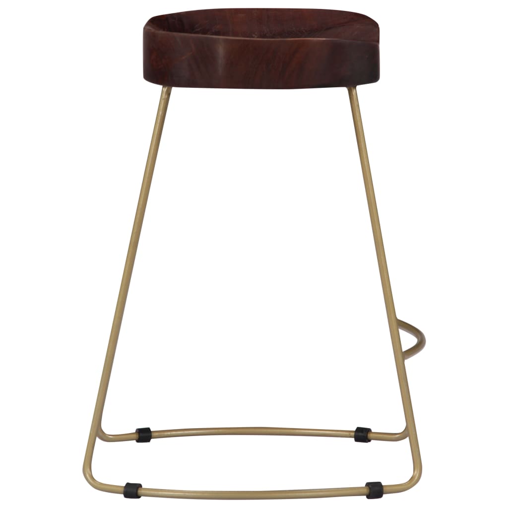 Tabourets de bar Gavin lot de 2 bois de manguier massif - XIOS