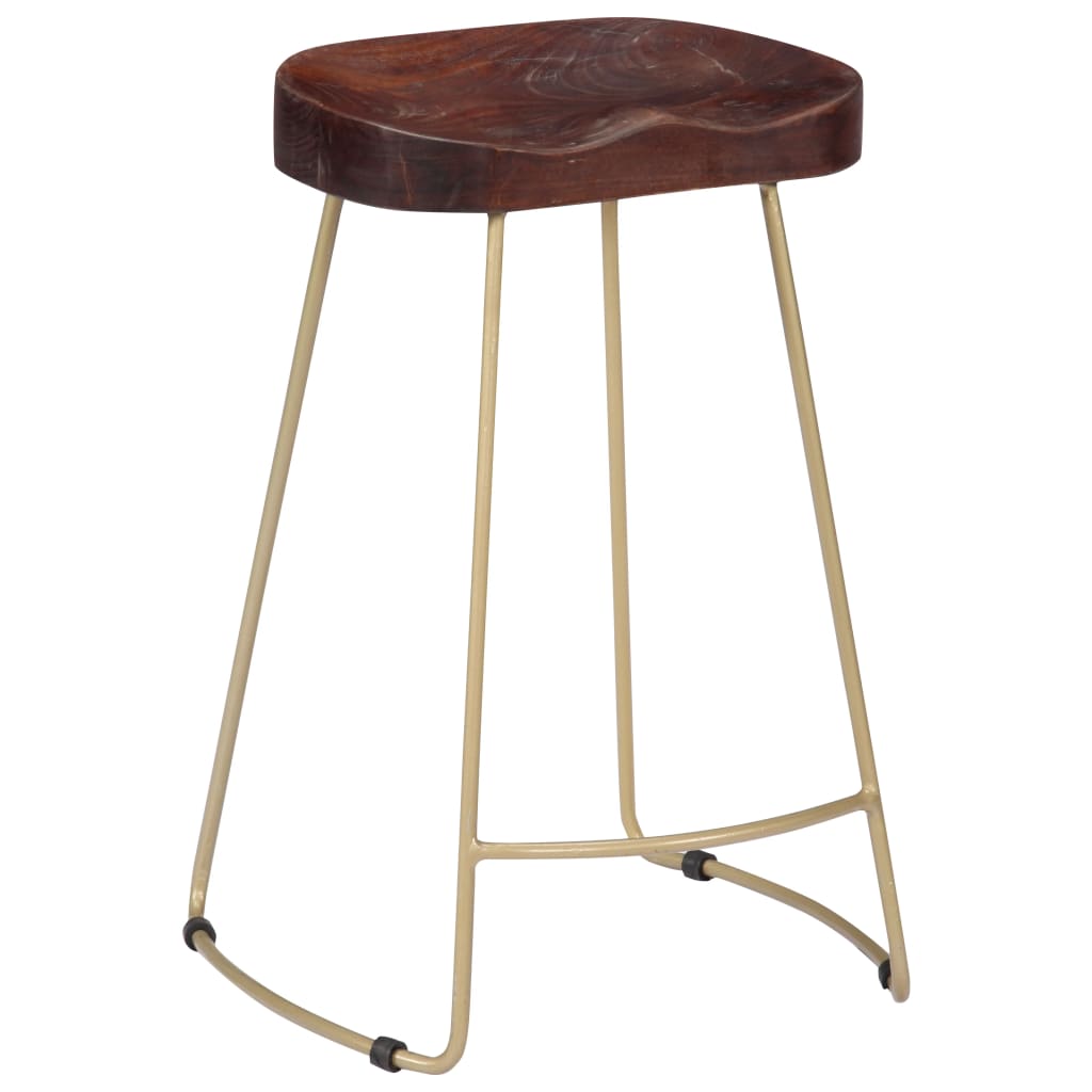 Tabourets de bar Gavin lot de 2 bois de manguier massif - XIOS