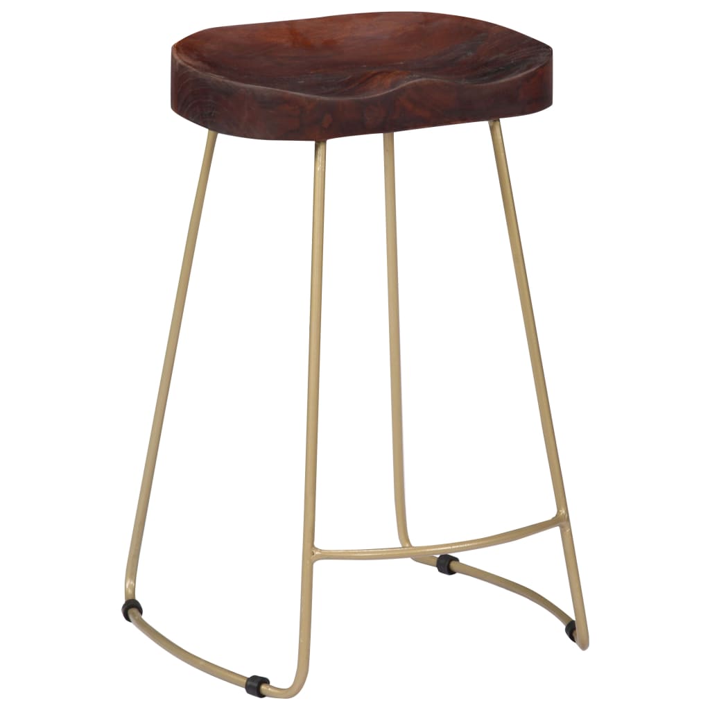 Tabourets de bar Gavin lot de 2 bois de manguier massif - XIOS