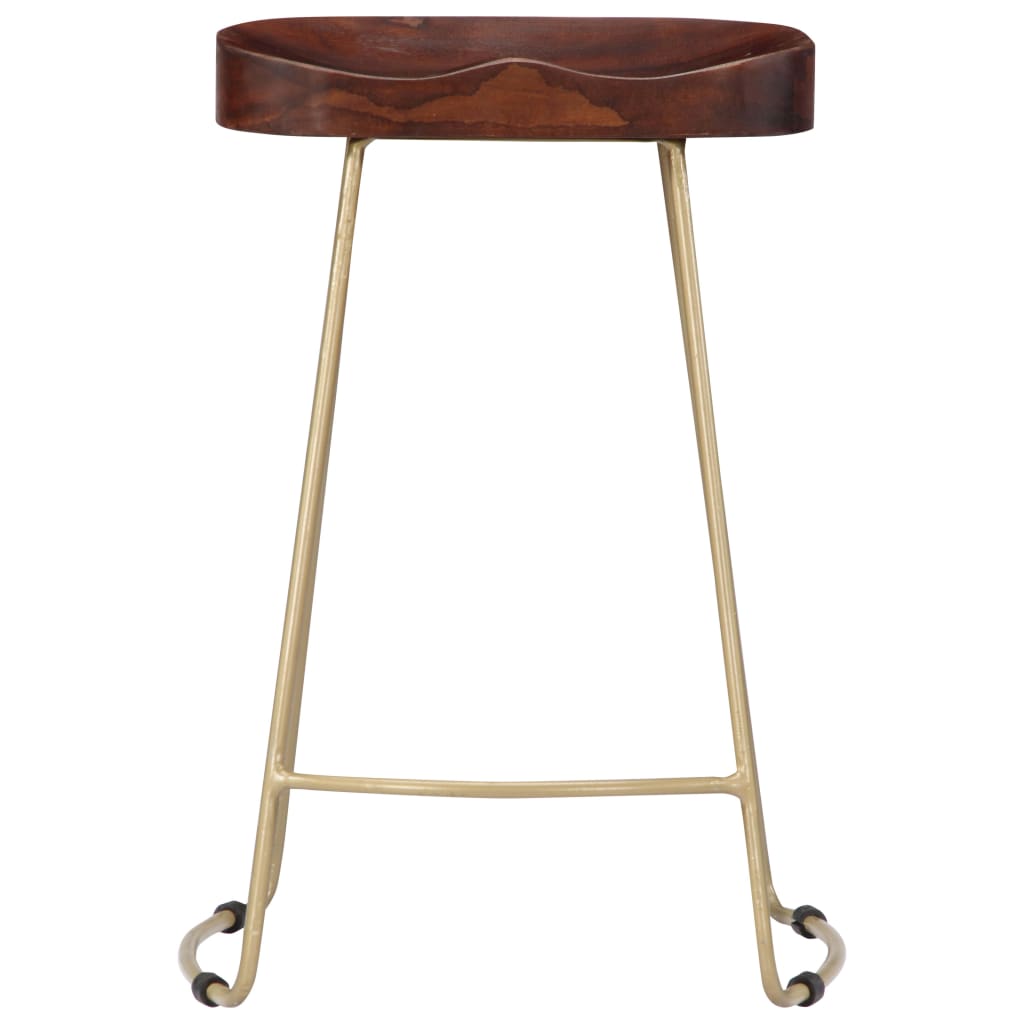 Tabourets de bar Gavin lot de 2 bois de manguier massif - XIOS