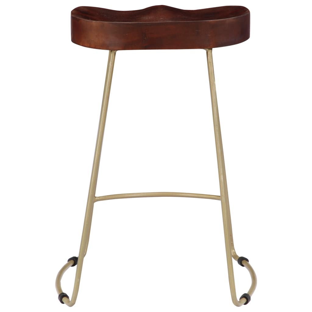 Tabourets de bar Gavin lot de 2 bois de manguier massif - XIOS
