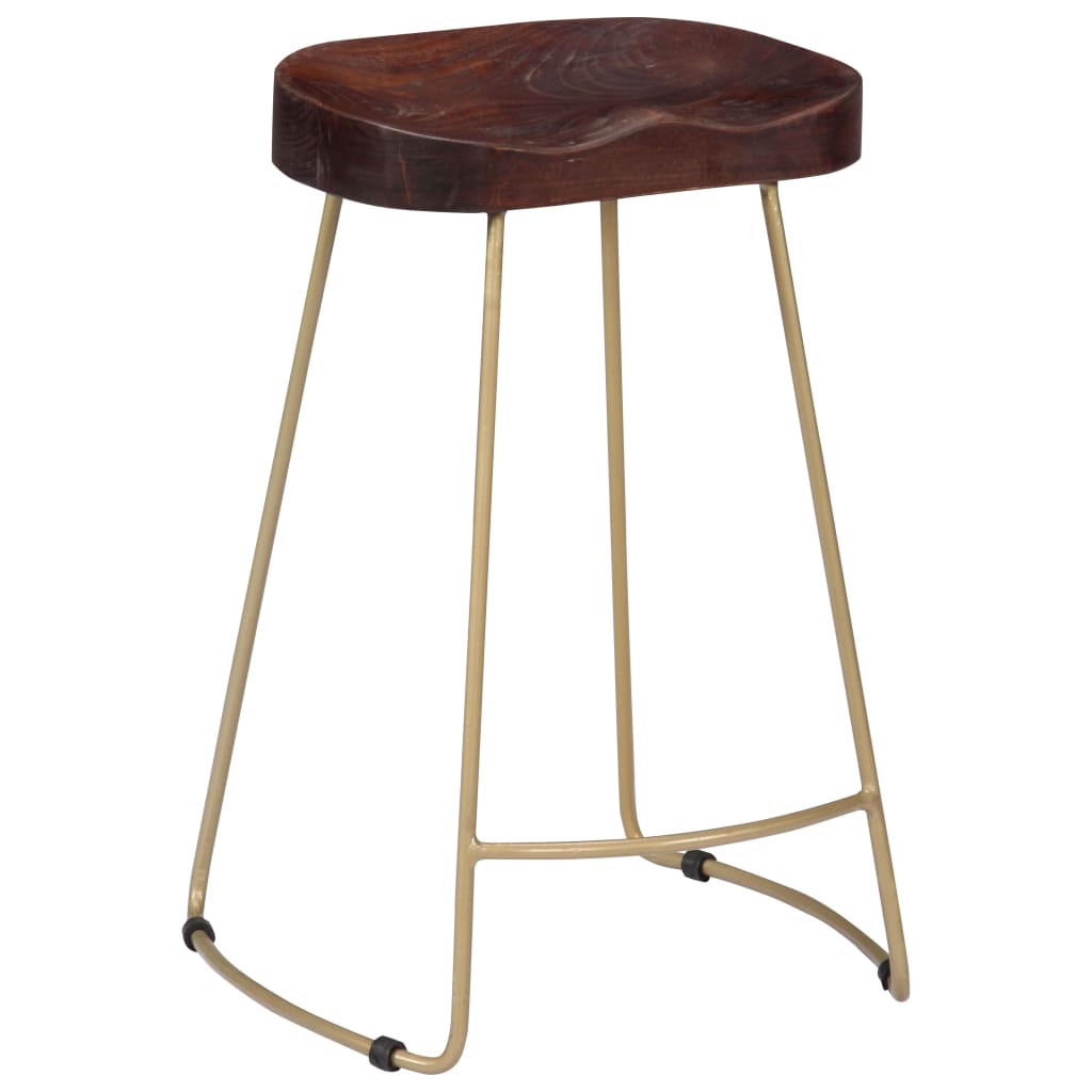 Tabourets de bar Gavin lot de 2 bois de manguier massif - XIOS