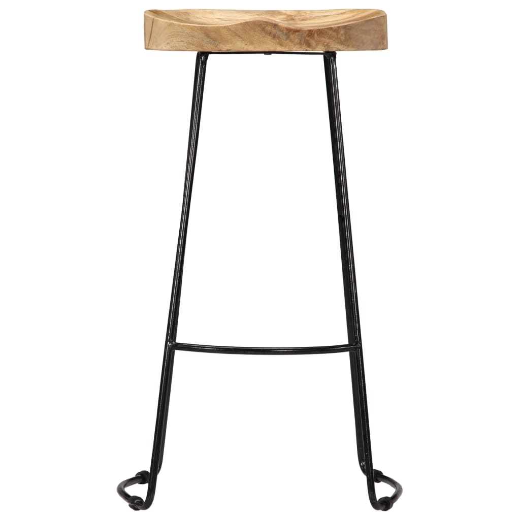 Tabourets de bar Gavin lot de 2 bois de manguier massif - XIOS
