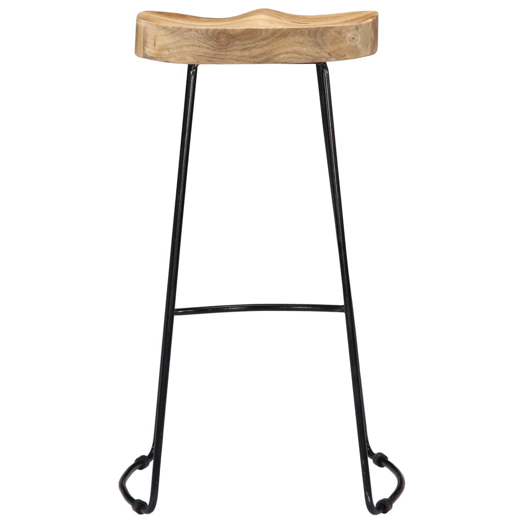 Tabourets de bar Gavin lot de 2 bois de manguier massif - XIOS