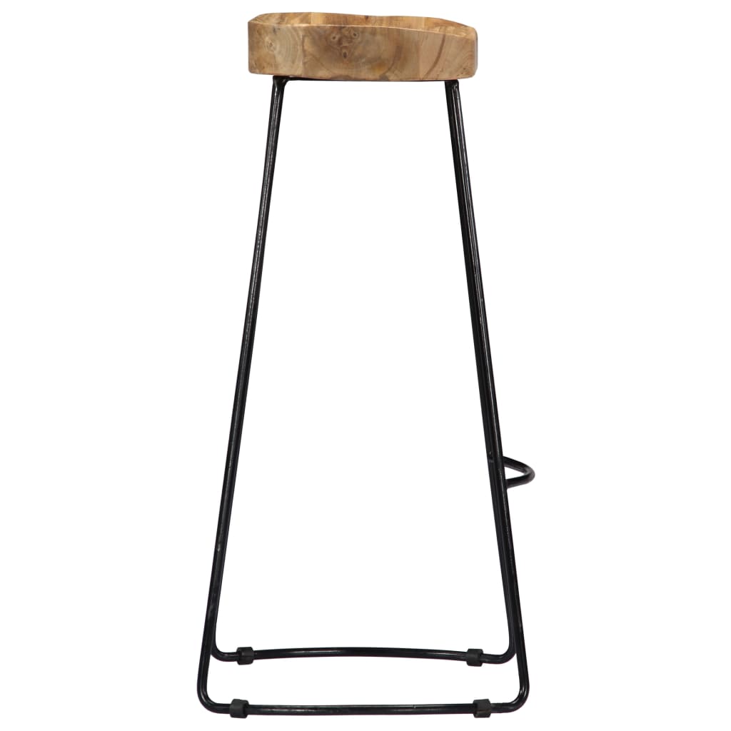 Tabourets de bar Gavin lot de 2 bois de manguier massif - XIOS