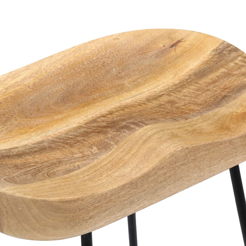 Tabourets de bar Gavin lot de 2 bois de manguier massif - XIOS