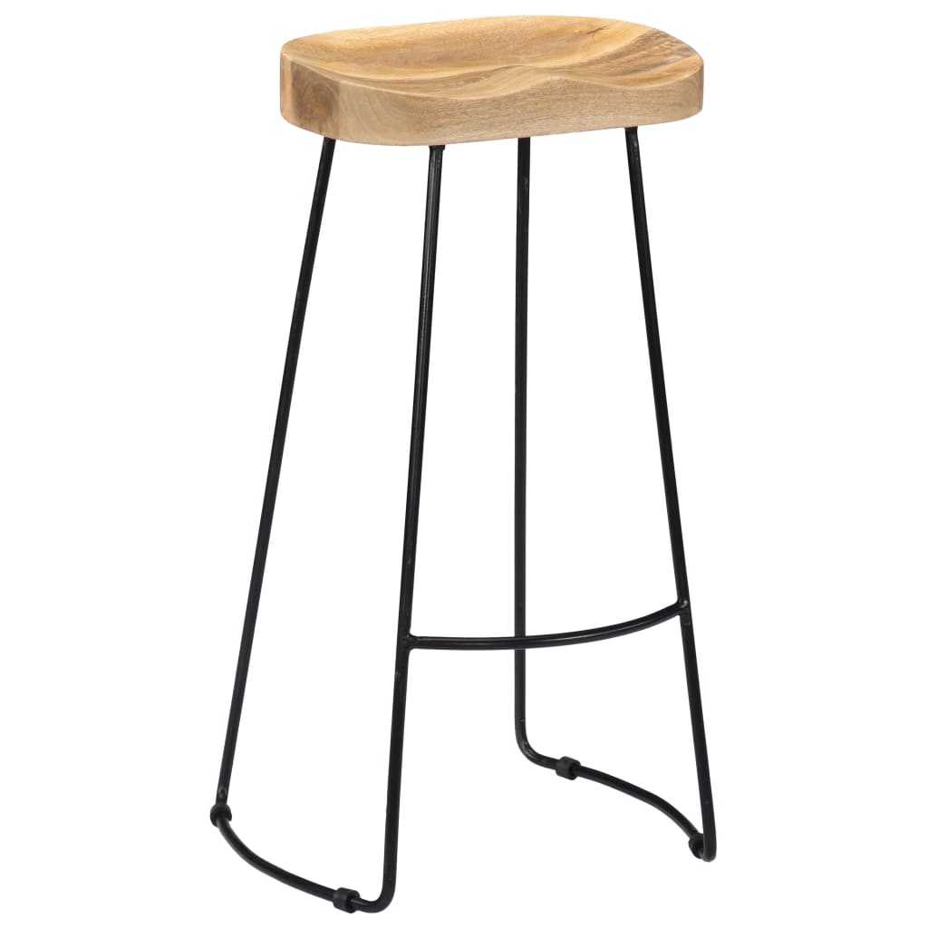 Tabourets de bar Gavin lot de 2 bois de manguier massif - XIOS