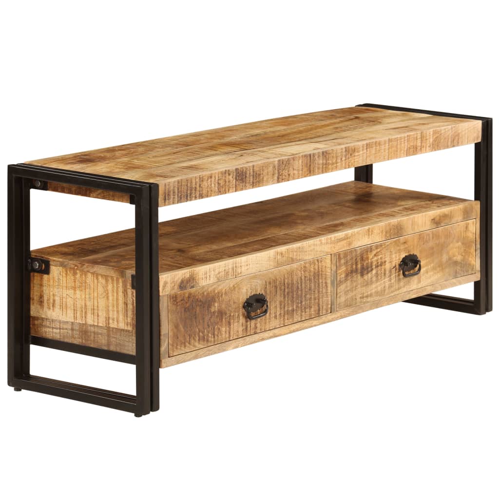Meuble TV 120x35x45 cm Bois solide de manguier - XIOS