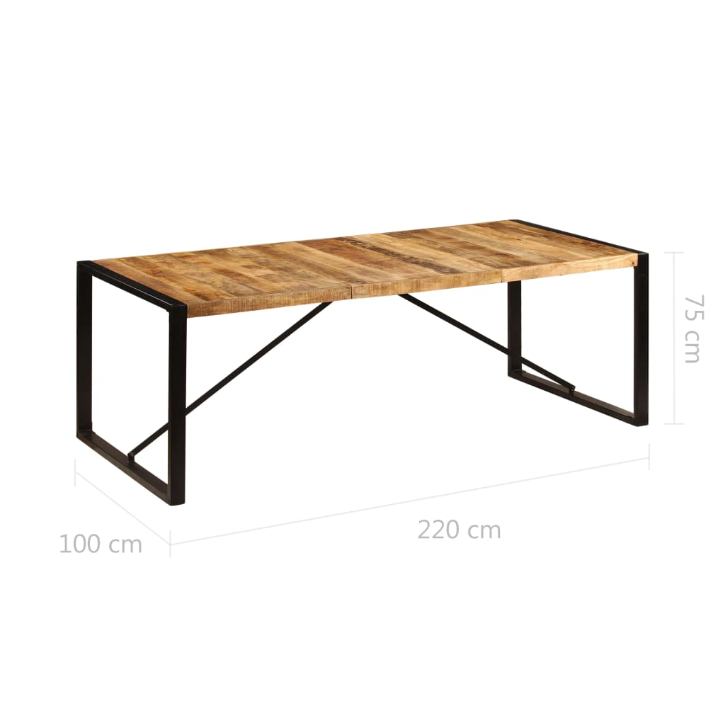 Table à manger 220x100x75 cm Bois de manguier massif - XIOS