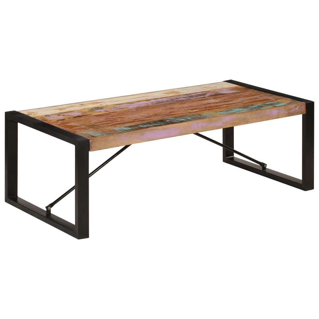 Table basse 120x60x40 cm Bois de récupération solide - XIOS