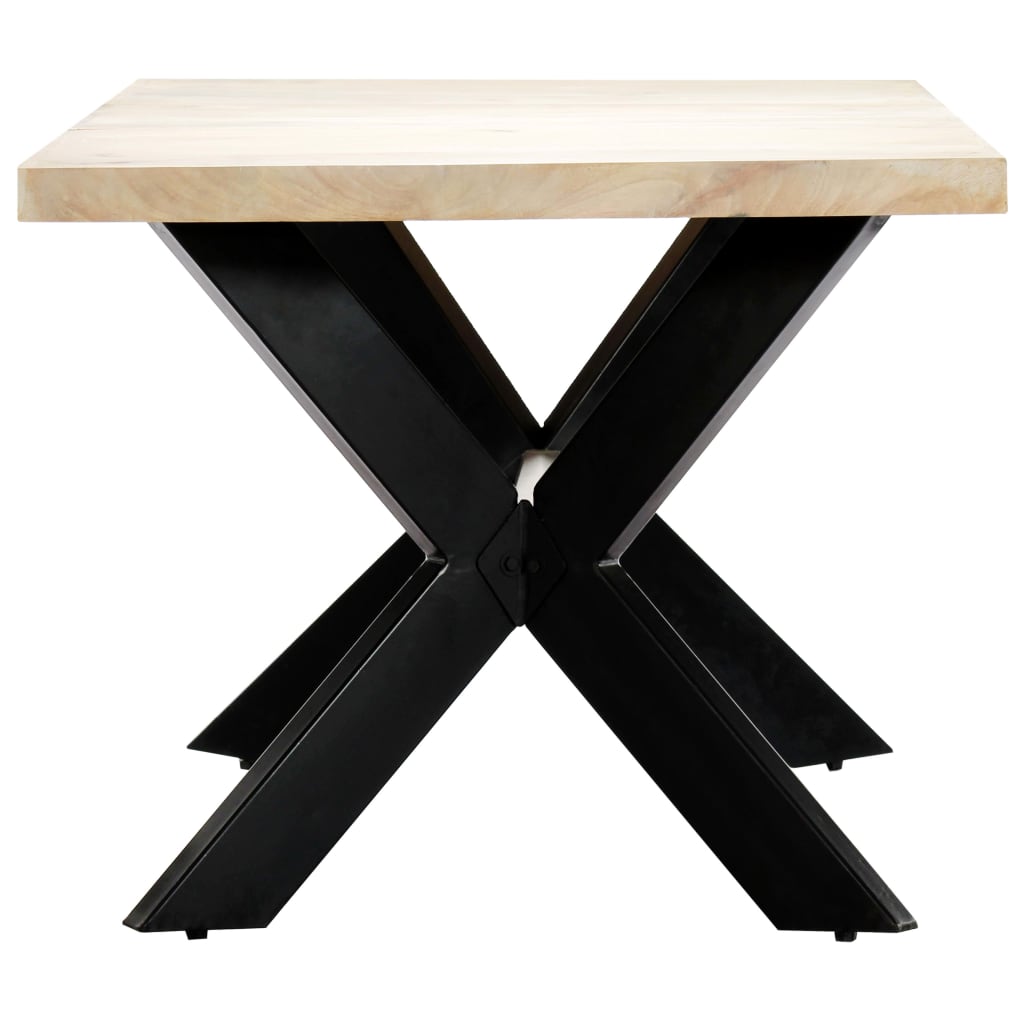 Table à dîner Blanc 180x90x75 cm Bois de manguier massif - XIOS