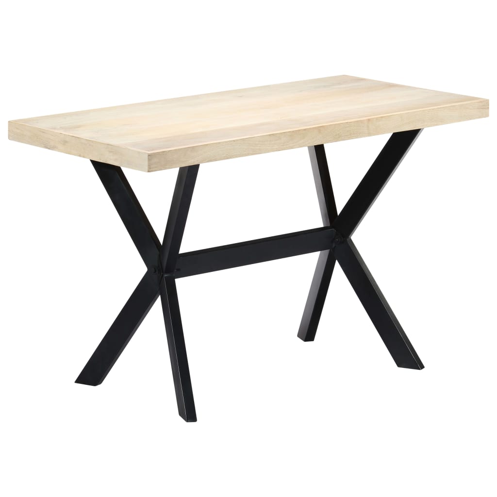 Table à dîner Blanc 120x60x75 cm Bois de manguier massif