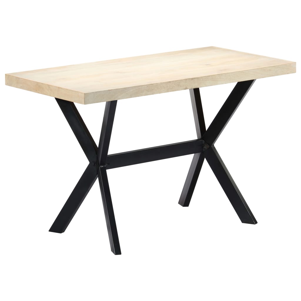 Table à dîner Blanc 120x60x75 cm Bois de manguier massif