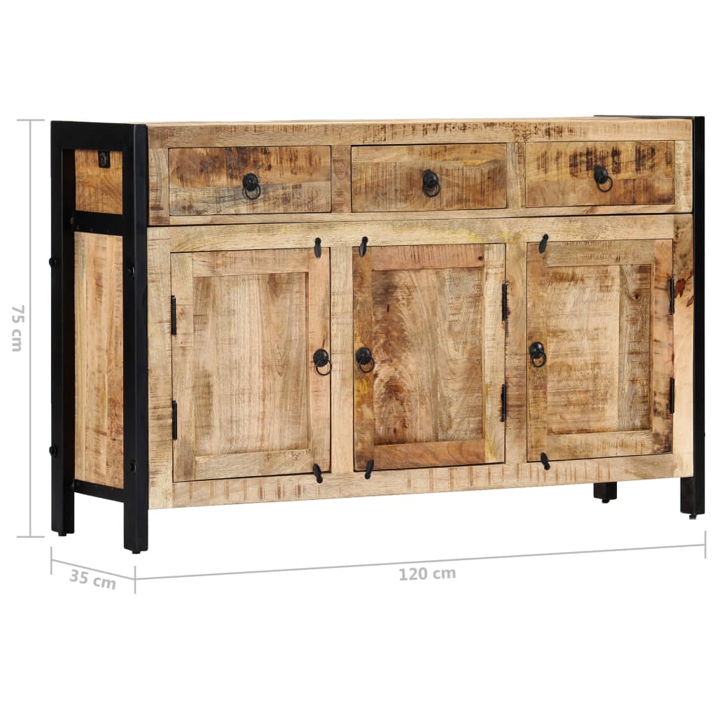 Buffet 120x35x76 cm Bois de manguier massif - XIOS