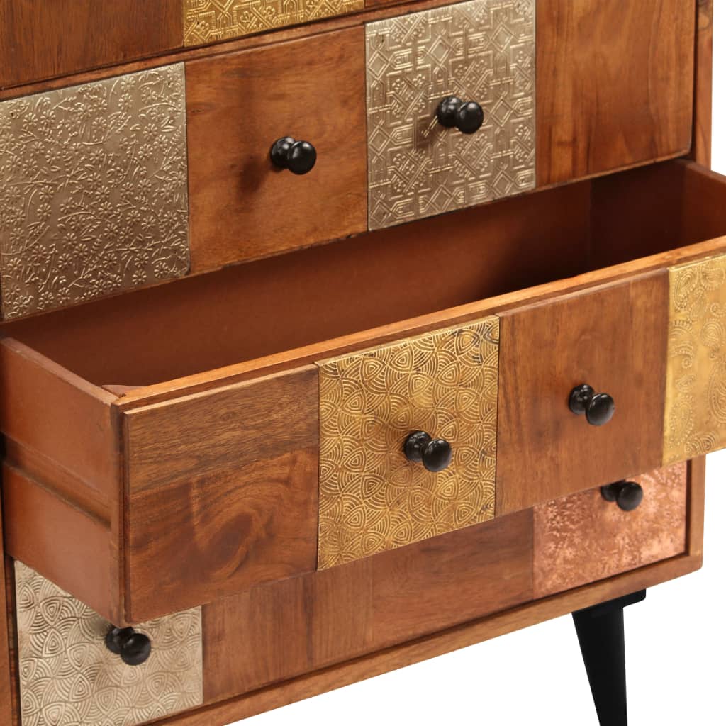 Commode à tiroirs 60x30x75 cm Bois d'acacia massif Commodes vidaXL