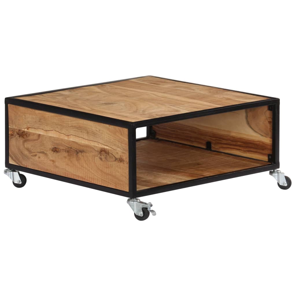 Table basse 70x70x32 cm Bois solide d'acacia - XIOS