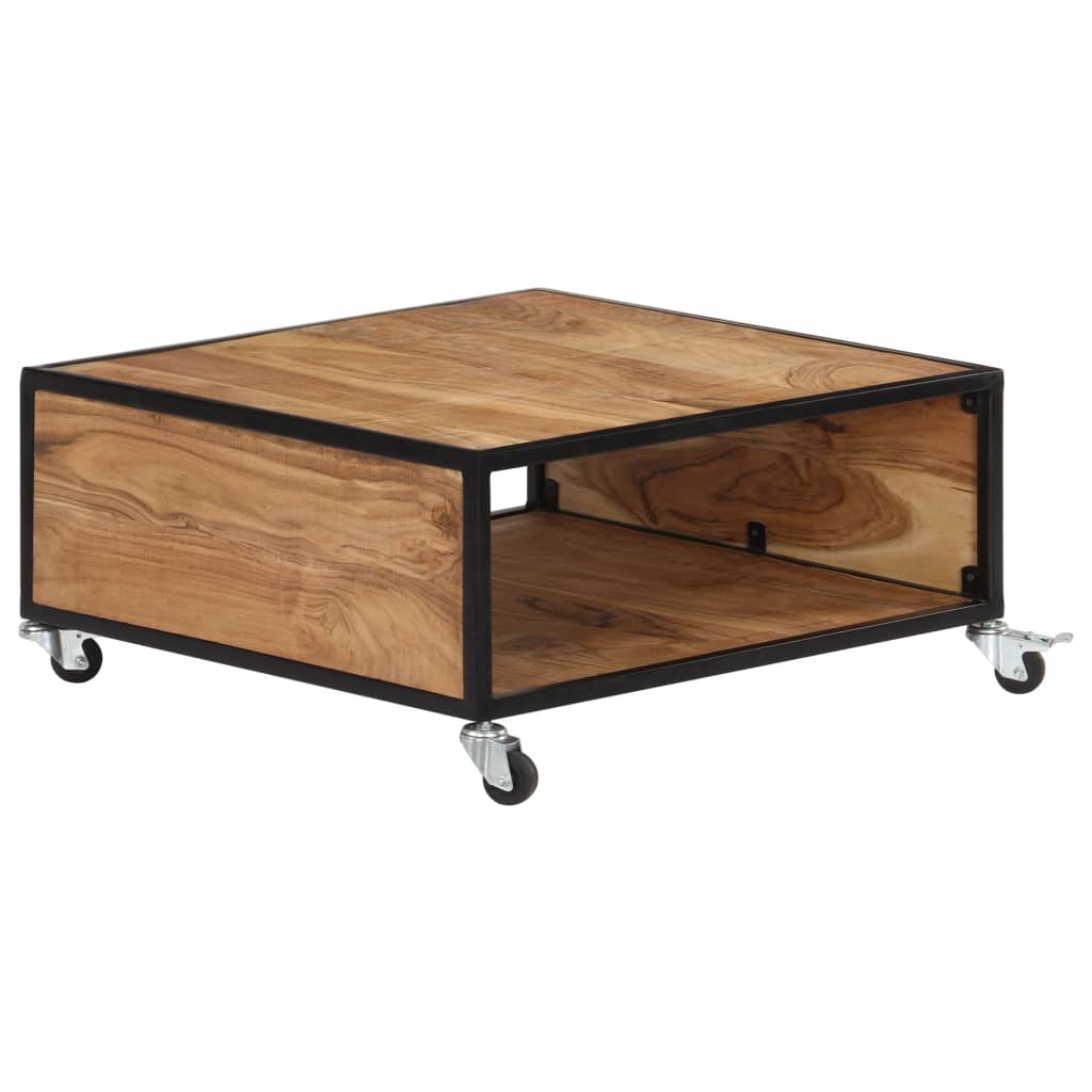 Table basse 70x70x32 cm Bois solide d'acacia - XIOS