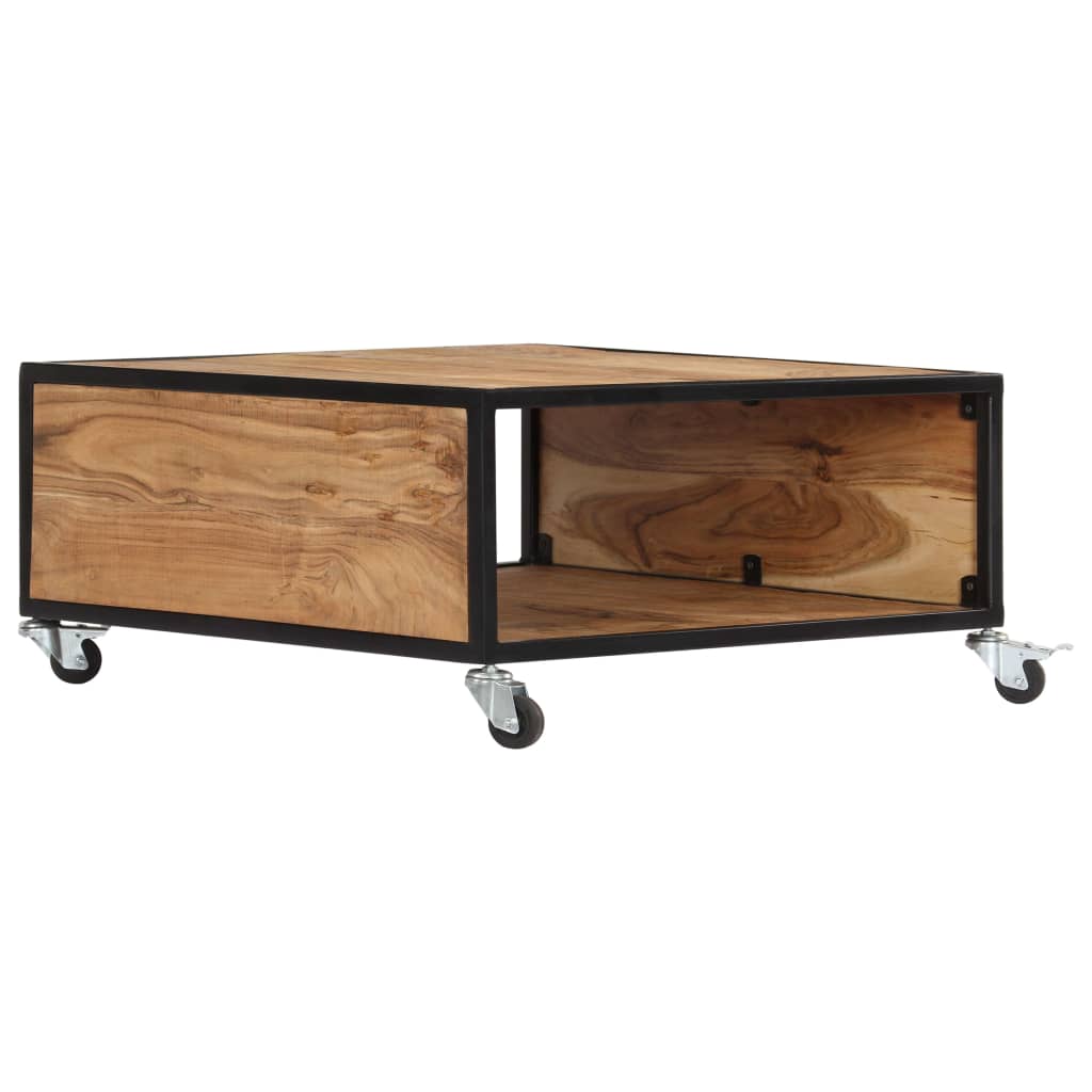 Table basse 70x70x32 cm Bois solide d'acacia - XIOS