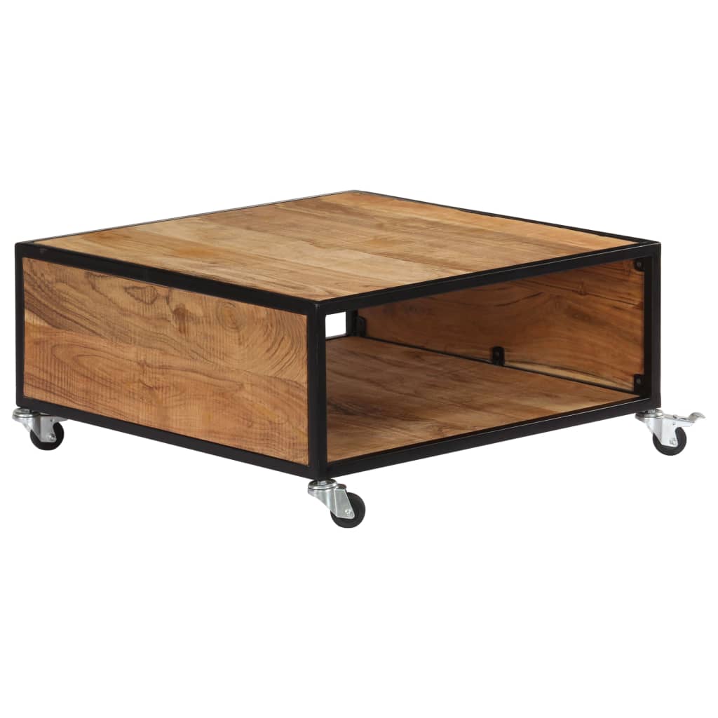 Table basse 70x70x32 cm Bois solide d'acacia - XIOS