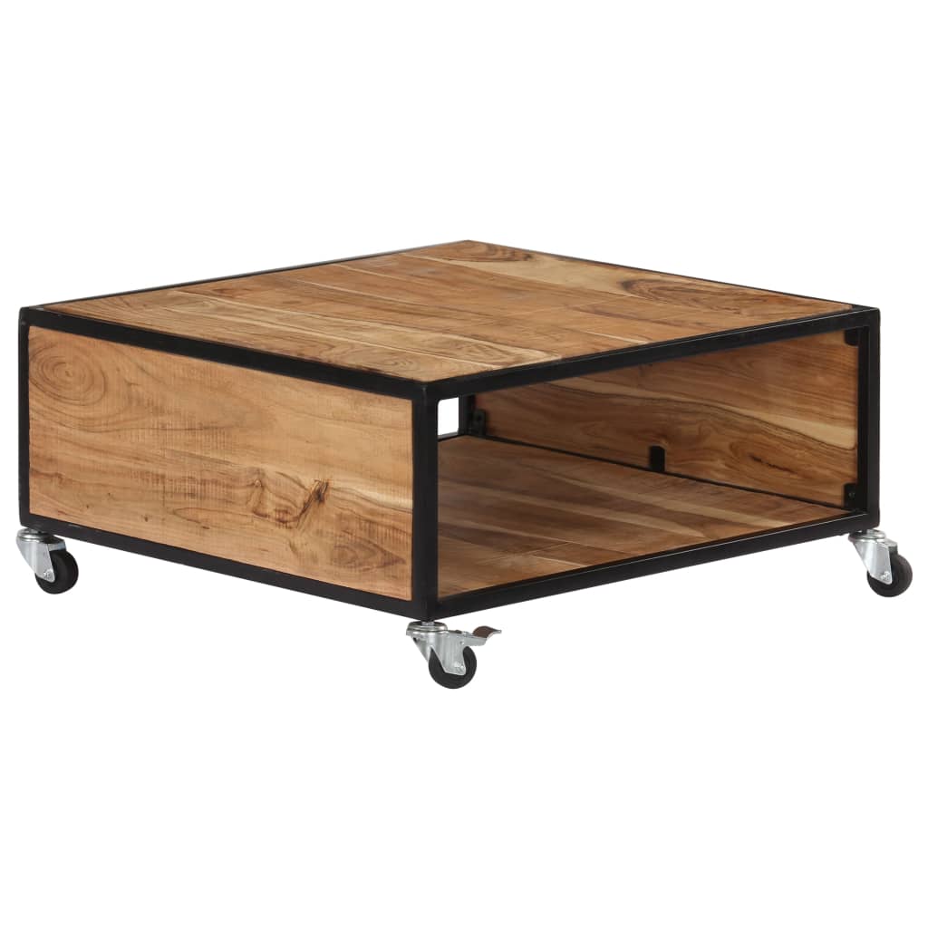 Table basse 70x70x32 cm Bois solide d'acacia - XIOS