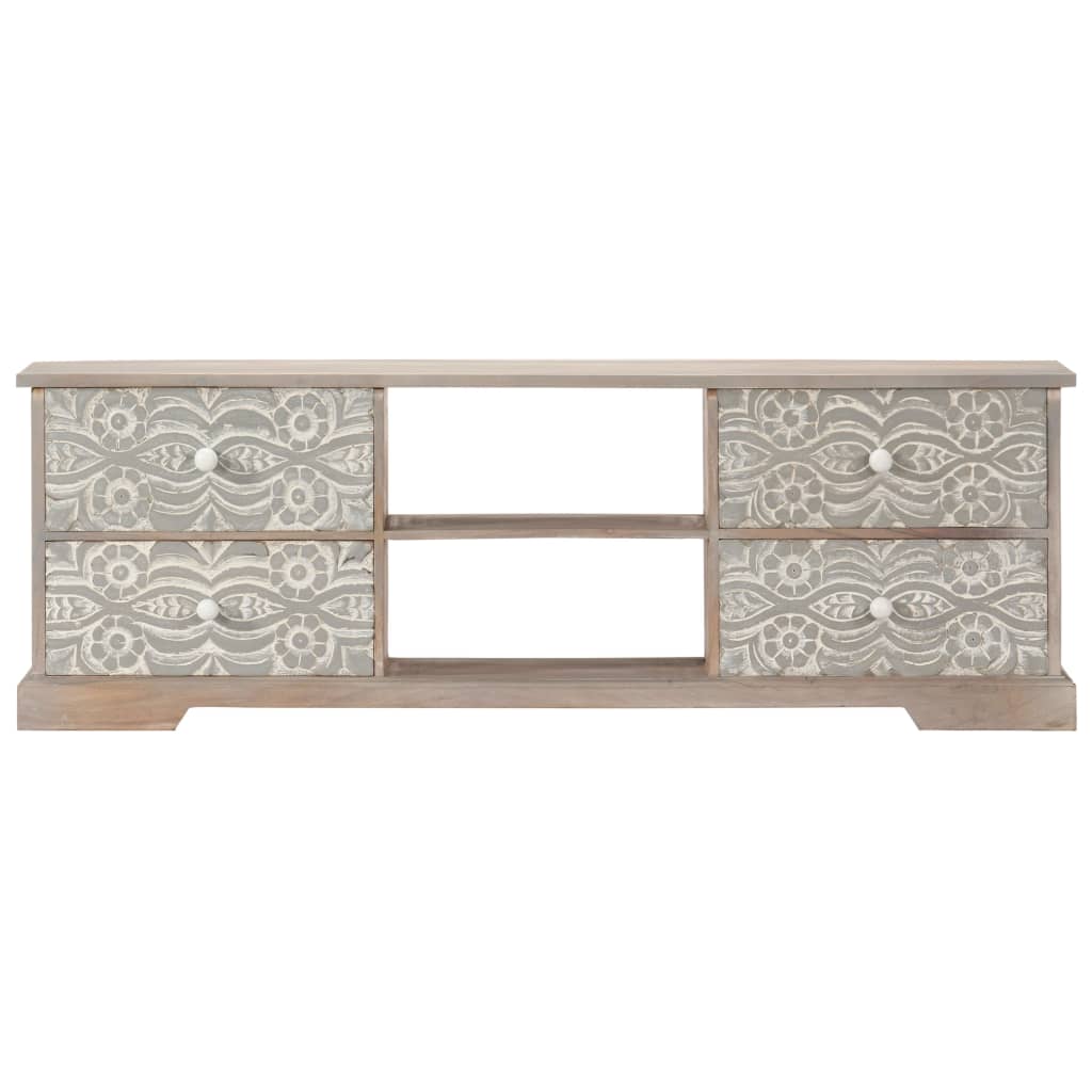 Meuble TV 120x30x40 cm Bois d'acacia massif - XIOS